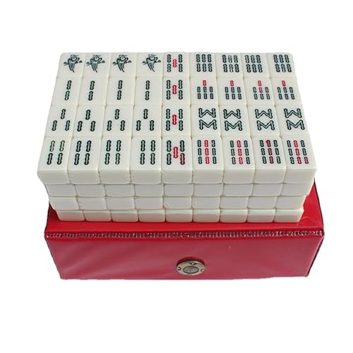 Ainichi Juego Mahjong - Mini Mah Jong Classic Game - Juego Majiang portátil con dados, juegos tradicionales Mah Jongg para noche de juegos familiares