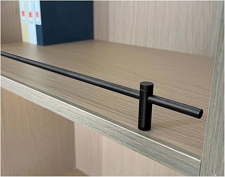 Generisch Düşmeye karşı dayanıklı metal raf rayı seti, 4'lü paket (17 inç), kitaplık, ayakkabı rafları, mutfak dolapları için alüminyum yuvarlak boru bariyer, dekoratif güvenlik çitleri