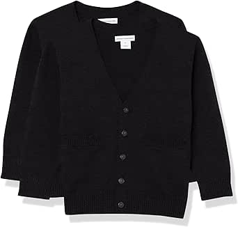 Amazon Essentials Unisex Kids' Uniform Cotton Cardigan Sweaters