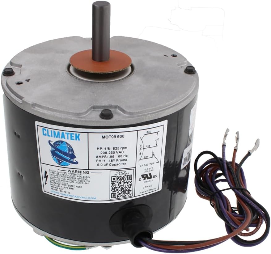 Trane American Standard Condenser FAN MOTOR 1/8 HP 230v X70370245010