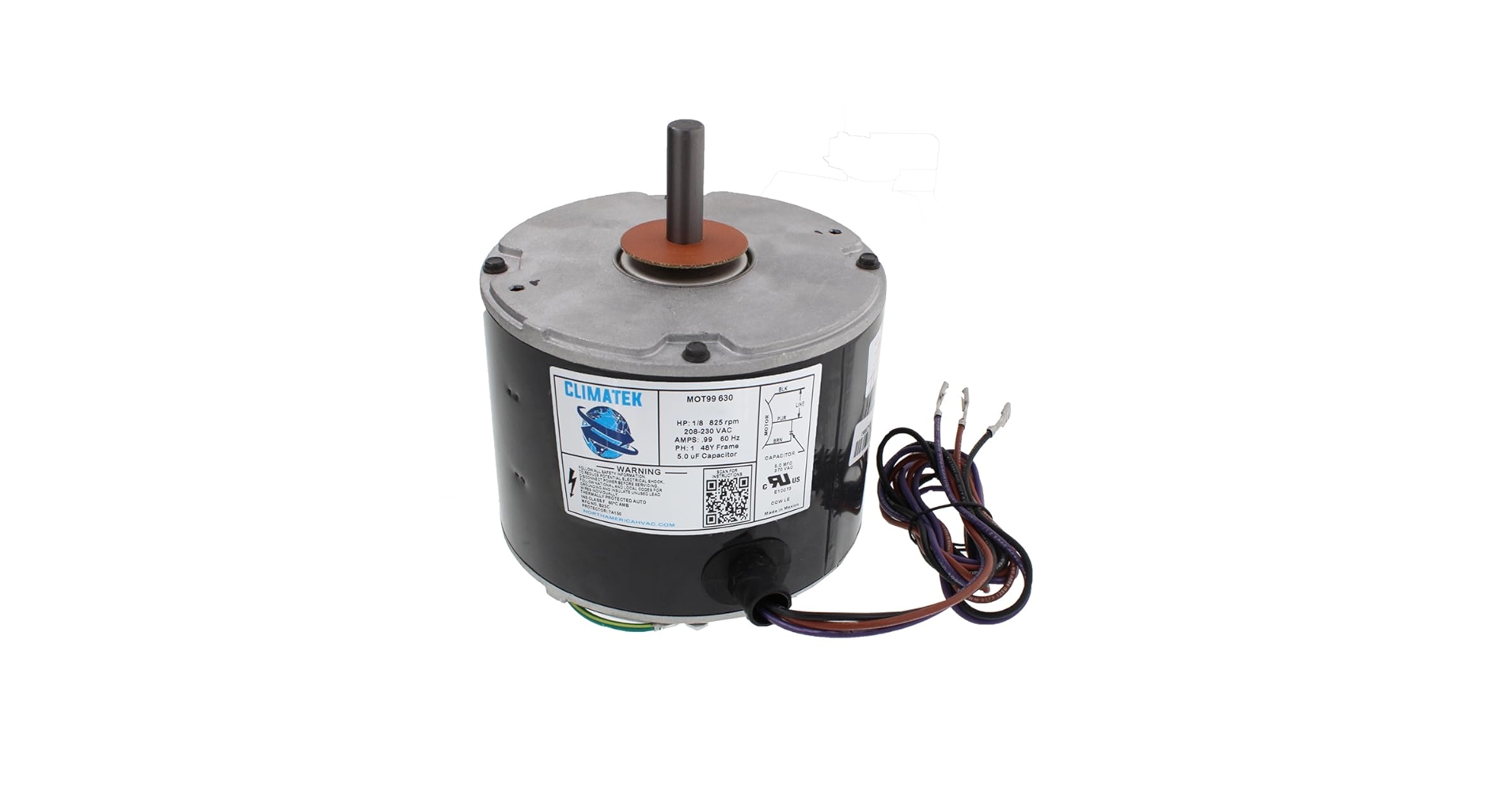 MOT18688 - ClimaTek Upgraded 1/8 HP Condenser Fan Motor Fits