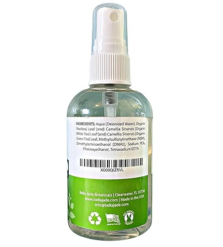 Miniatura 8 de Bella Jade - Spray para fijar la cara para maquillaje de larga duración espray hidratante de acabado Dewey para maquillaje + té verde orgánico y MSM