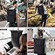 LOVEVOOK Rucksack Damen Herren groß Wasserdichter Laptop Rucksack 17,3 Zoll Rolltop Rucksäcke Schulrucksack Reiserucksack Handgepäck Flugzeug für Uni Arbeit Reisen, Schwarz