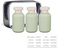 Vista 19 de ASEVAT Botella de plástico exprimible de 3.4 onzas para loción, recipiente vacío de plástico para champú y acondicionador, botellas de plástico