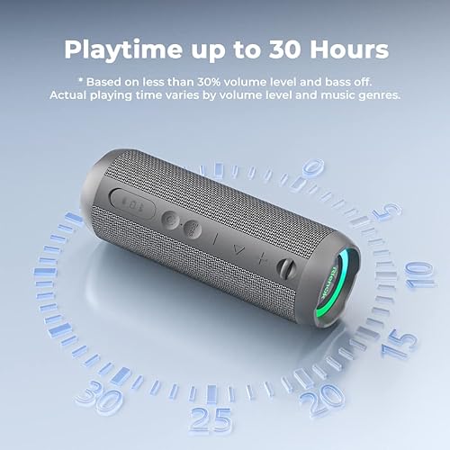 Miniatura 6 de RIENOK Paquete de 2 altavoces Bluetooth portátiles de 30 W emparejamiento dual estéreo estéreo HD sonido IPX7 impermeable deportes al aire libre