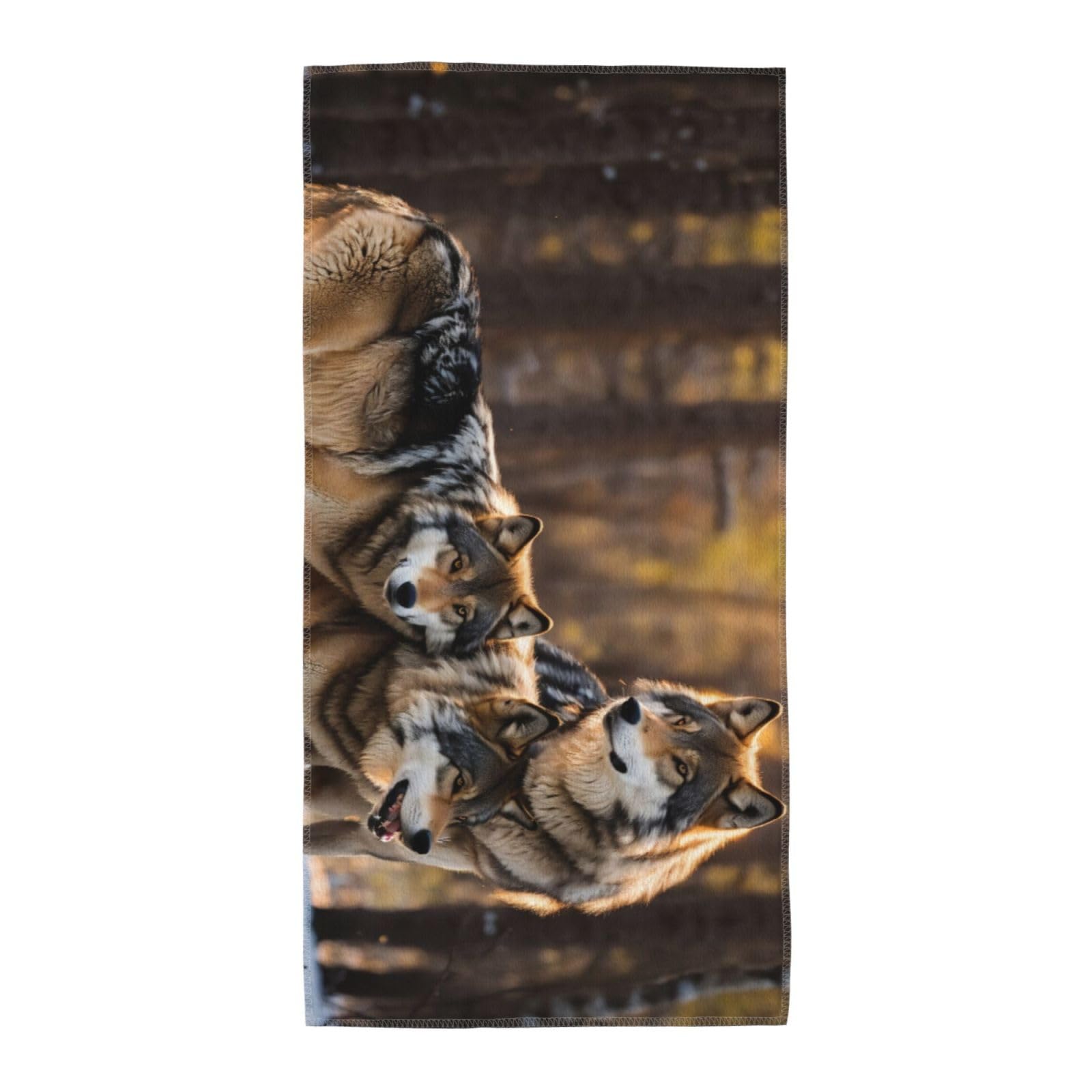 Oazcvbnn Unisex Black Wolfs Print Extra Long Beach Towel Soft Comfortable Quick-Dry Gym Hiking Picnics Swimming