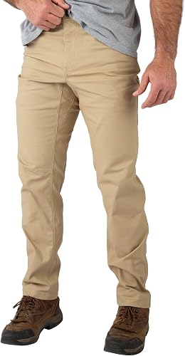 Field & Stream Men's Full Strut Canvas Stretch Pant, Khaki, 32W x 30L