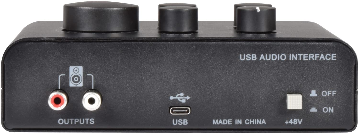 Citronic | Interfaz de audio USB – 2 entradas de micrófono y 1 entrada de instrumento