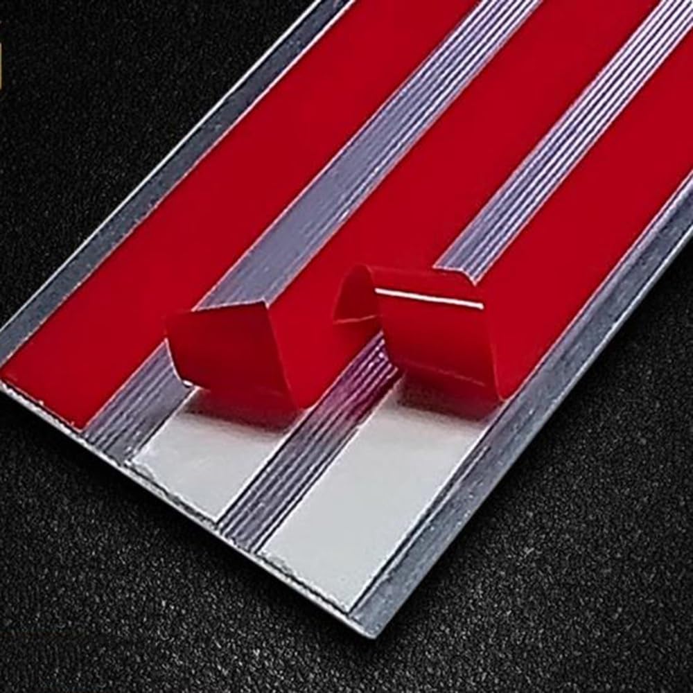 Striscia di transizione for pavimento resistente, soglia in metallo aggiornata da 3 pollici in alluminio giunzione for copertura dello spazio del rivestimento autoadesivo(Silver,130cm/51in)