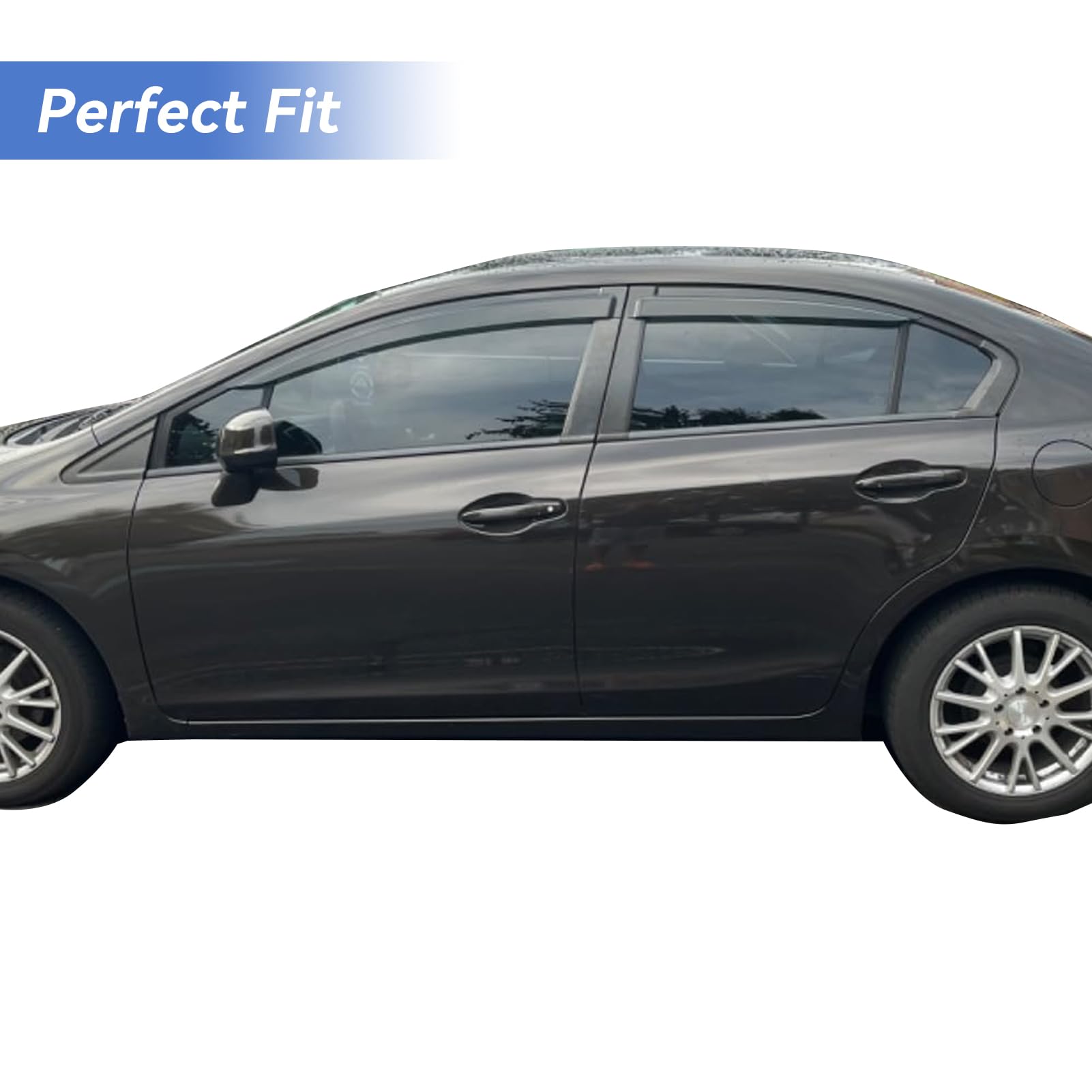 欧州シビック　2012-16年式5ドア　Window vent Amazon.com: Window Visors Rain Guards for 2012 2013 2014 2015