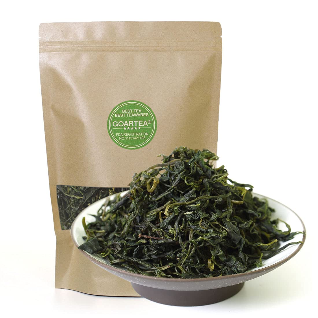 GOARTEA50g / 1.76oz Premium Kuding Bitter Herbal Green Tea Chinese Qingshan Lushui Loose Small-leaf