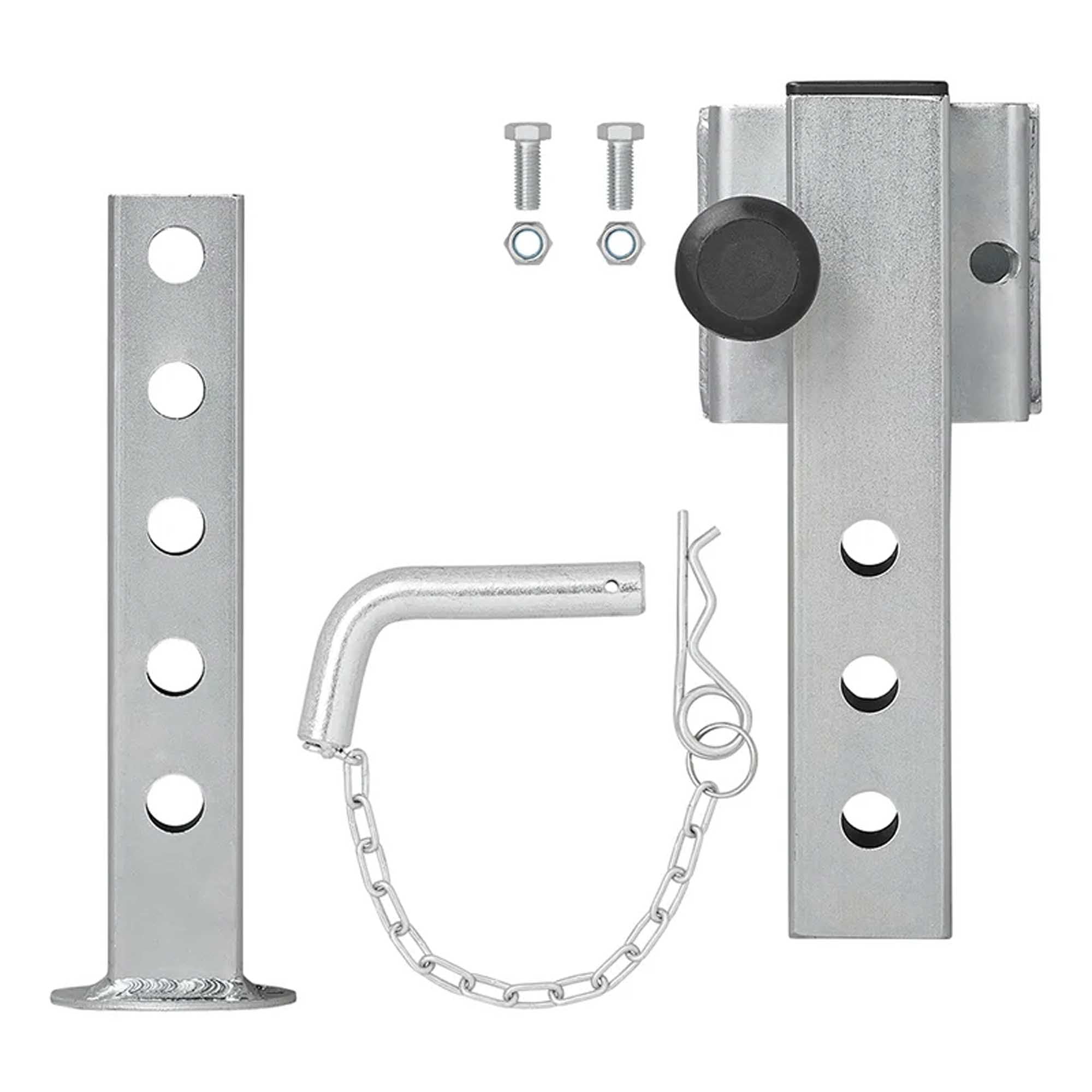 The Drive 2X Anhänger Abstellstützen 60x60mm klappbar 346-546mm je 1300 kg mit Schraubensatz | 200mm Hub | 5-Stufig | für Kipper, Hochlader etc.