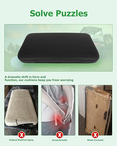 Miniatura 6 de Cojín inferior del asiento delantero para EZGO TXT 1994-up, cojín de asiento delantero de carrito de golf, negro, cojín de repuesto individual