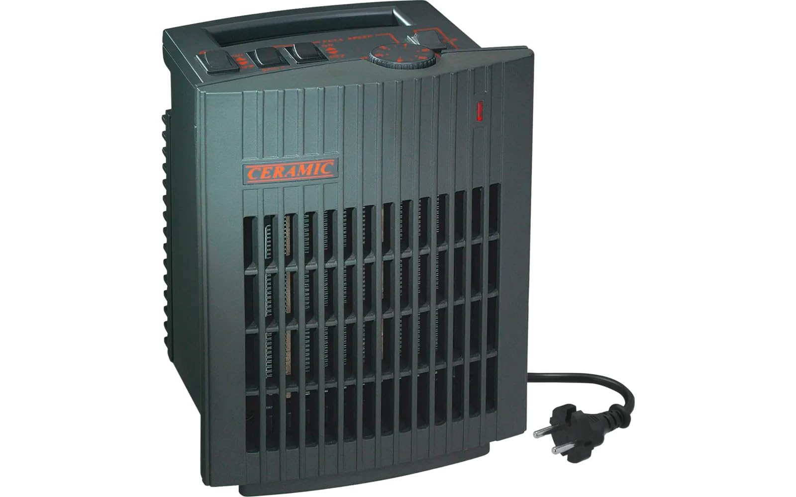 BERGER Plus | Termoventilatore Ceramico Compatto per Camper e Caravan | Stufetta Elettrica 440W - 1500W con Funzione Ventilatore | Protezione Anti-Ribaltamento e Surriscaldamento | Grigio Antracite