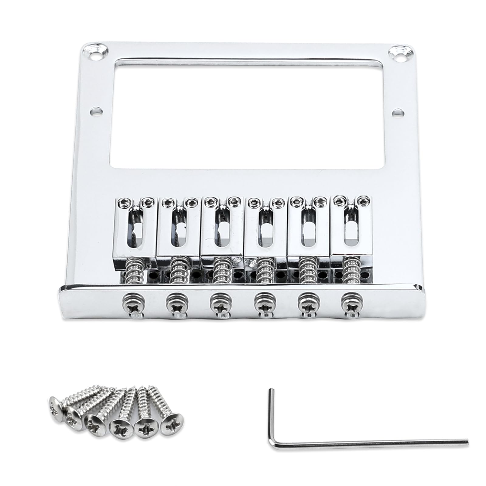 Puente fijo para guitarra eléctrica de 10,5 mm, aleación de zinc, placa base de acero, puente rígido de 6 cuerdas, compatible con Fender Telecaster Tele Style, piezas de repuesto de guitarra