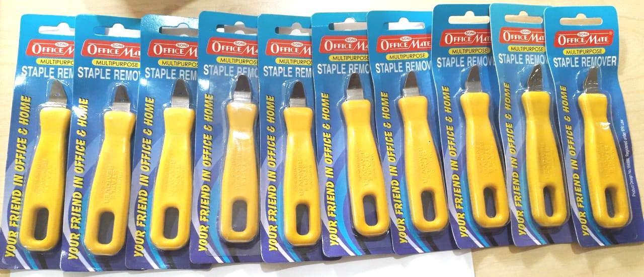 Soni OfficeMate Multipurpose Staple Remover | Efficient & Damage-Free Staple Removal | Compact, Durable & Ergonomic Design | Ideal for School, Office & Home Use | Pack of 10 2