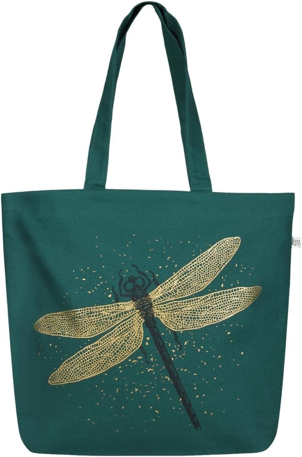Ecoright Aesthetic Canvas Tote Bag for Women Large Zipper Tote Bags with Pocket, Womens Tote Bag for Yoga, Work, Beach