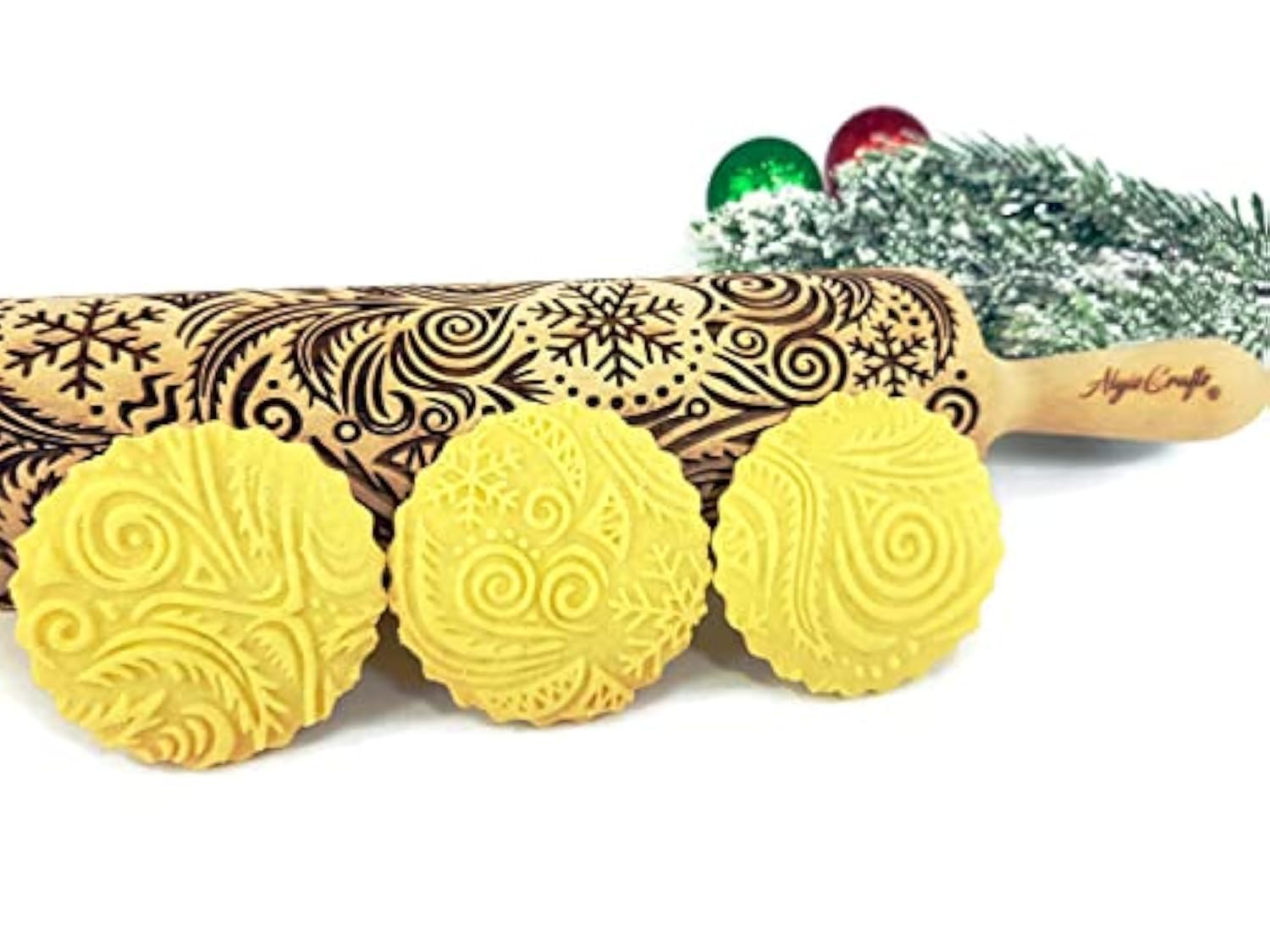 BLOEMEN Kid Set – 3 Mini Houten Deegrollers met Gravure – Kindvriendelijke Gegraveerde Tekstuurrollers voor Koekjes, Marsepein en Klei – Perfect voor Creatieve Activiteiten met Kinderen – Algis Crafts BLOEMEN Kid Set – 3 Mini Houten Deegrollers met Gravure – Kindvriendelijke Gegraveerde Tekstuurrollers voor Koekjes, Marsepein en Klei – Perfect voor Creatieve Activiteiten met Kinderen – Algis Crafts