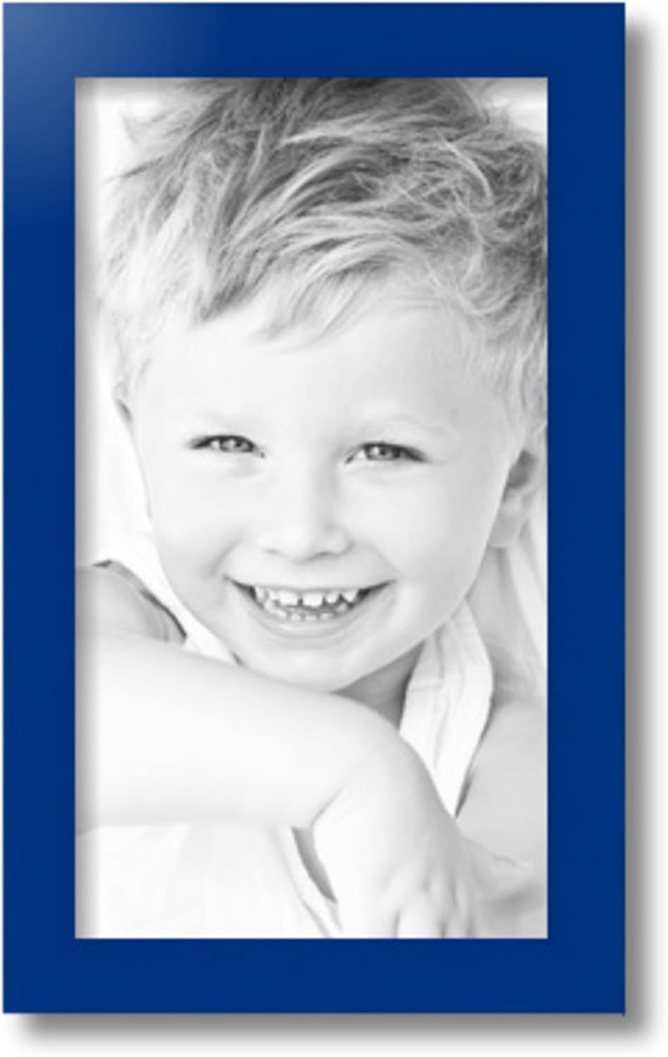 9x16 Blue Stain on Beech Picture Frame - 1.375'' Wide with Regular Glass and Foam Backing