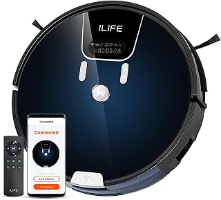 ILIFE A80 Pro Robotic Vacuum and Mop, Honeycomb Dust Tank, Large Water Tank, Roller Brush, Remote Control, App, Alexa and ... Price In India