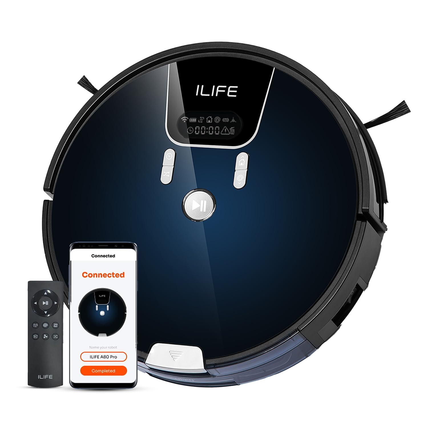 ILIFE A80 Pro Robotic Vacuum & Mop, Remote Control Easy Access for All Ages, App Control, Roller Brush, Large Water Tank, Best Suited for All Floors, Google Home, Alexa, Cleans Upto 2000Sqft-image-9