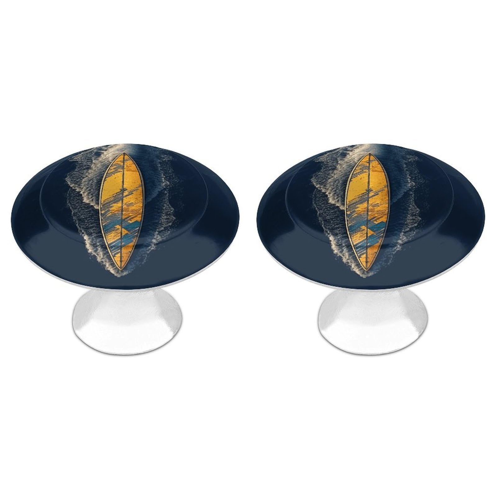 Vstadank Style Surfboard Cabinet Knobs Round Wardrobe Pulls Simple Drawer Handles With Screw Aluminum Alloy Closet Door Pull Modern Cabinet Hardware For Dresser Drawers 2 Pack
