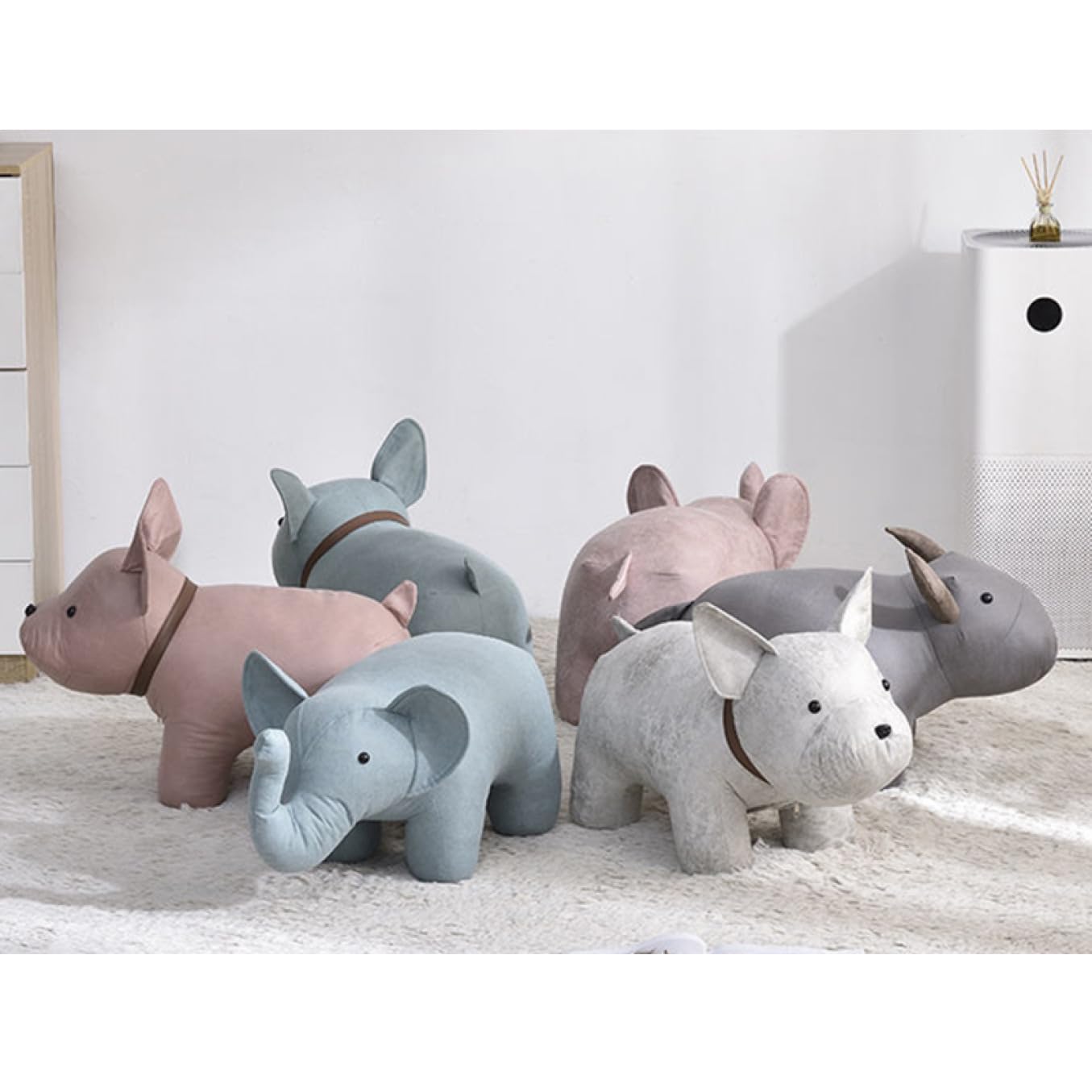 Amazon｜[SDGYS3G] オットマン スツール アニマルスツール 52*26*32