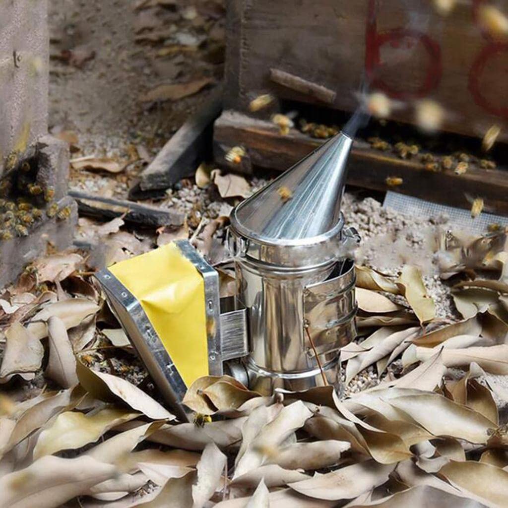 Beekeeping Smoker Manual Bee Smoke Maker Tool Mini Pointed Stainless Steel Sprayer Beehive