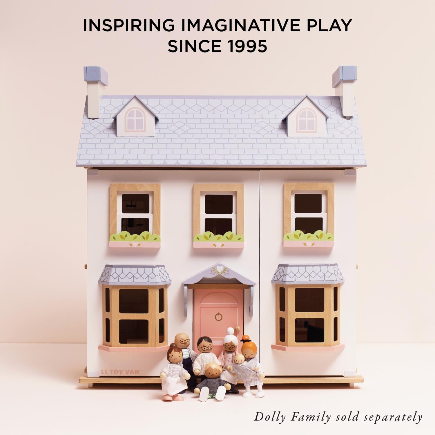 Le Toy Van – Mayberry Manor großes Puppenhaus aus Holz | Puppenhaus-Spielset aus Holz mit 3 Etagen für Mädchen & Jungen – Geeignet für Kinder ab 3 Jahren | Nachhaltiges Puppenhaus Spielzeug aus Holz, ab 3 Jahren, FSC-zertifiziertes Holz, 100% plastikfrei