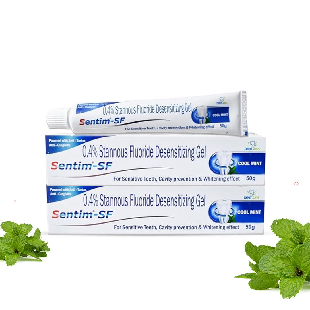 SF Toothpaste For Sensitive Teeth | Cool Mint Flavour | Prevents Cavities (Pack of 2)