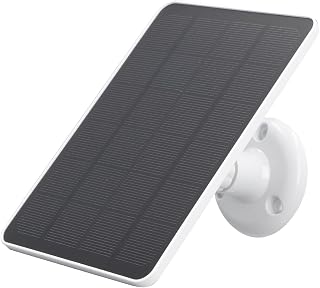10W Solar Panel Security Camera, Solar Panel Charger for Pro 3 / Pro Pro 5S / Ultra/Ultra Go 2 / Floodlight Cameras, IP65 Waterproof, 360° Adjustable Mount (White)