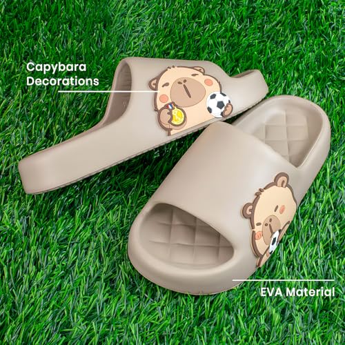 Image of Men's and Women's Capybara Slides,Cute Capybara Slippers for Indoor Outdoor,Non Slip Quick Drying Shower Shoes,Comfort Cloud Slides Sandals