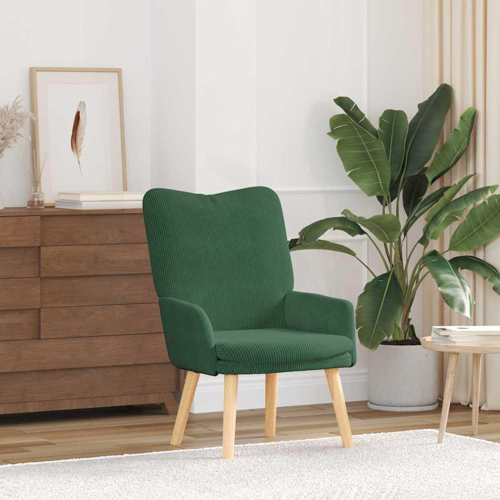 Fotel zielony dżungla 63 x 67 x 94 cm materiał z podłokietnikami i nogami z