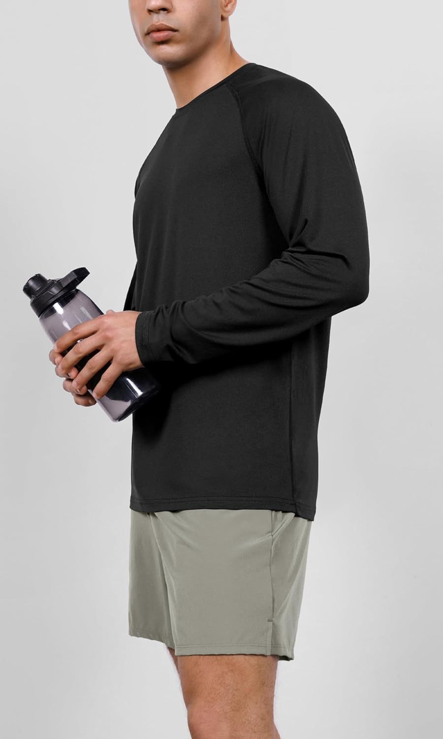 ODODOS Men's Quick Dry Long Sleeve Shirts UPF 50+ Sun Protection SPF Athletic Tops Workout Fishing T-Shirts