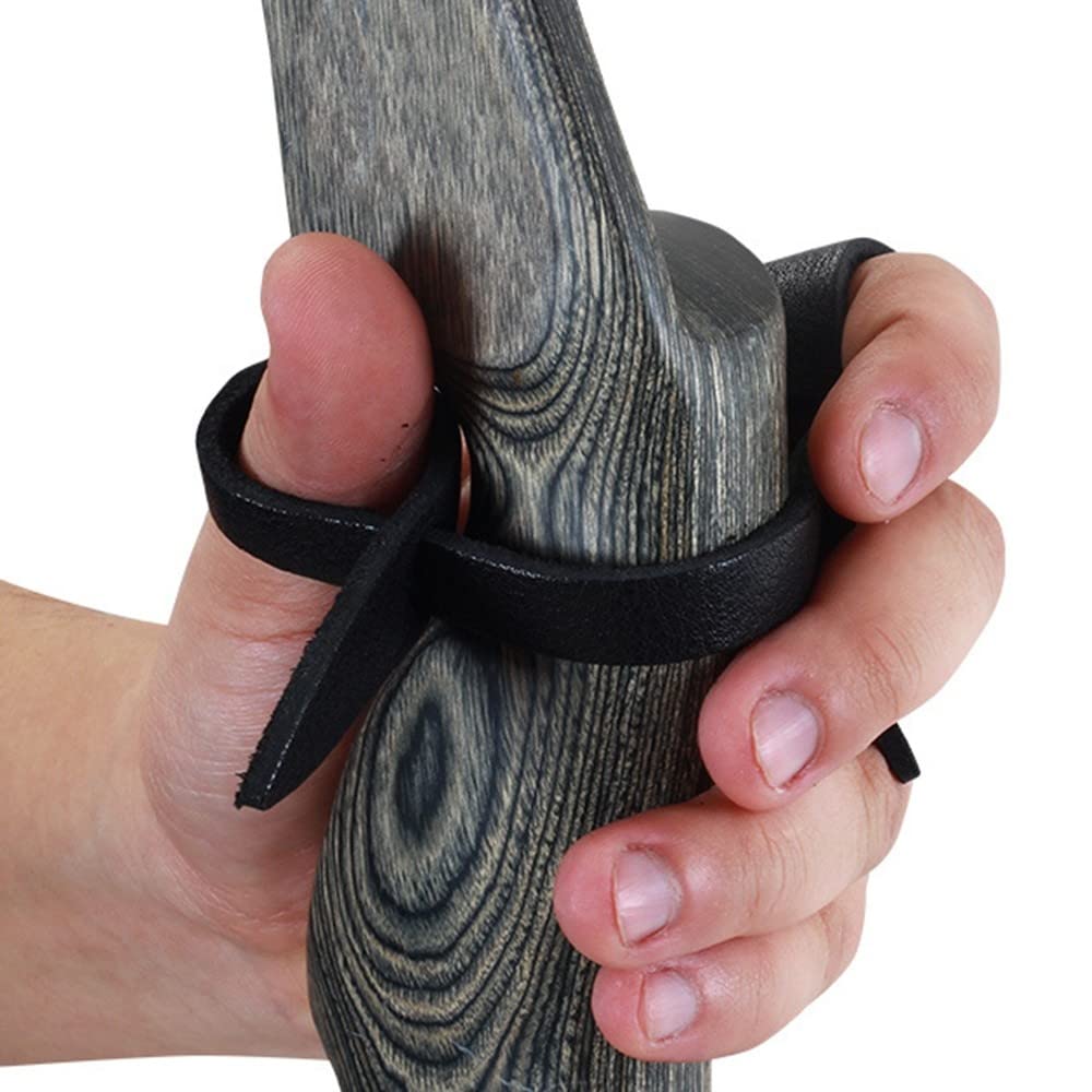 DONGKER Sangle de doigt de tir à l'arc - En cuir - Pour arcs recourbés - Accessoire d'arc long