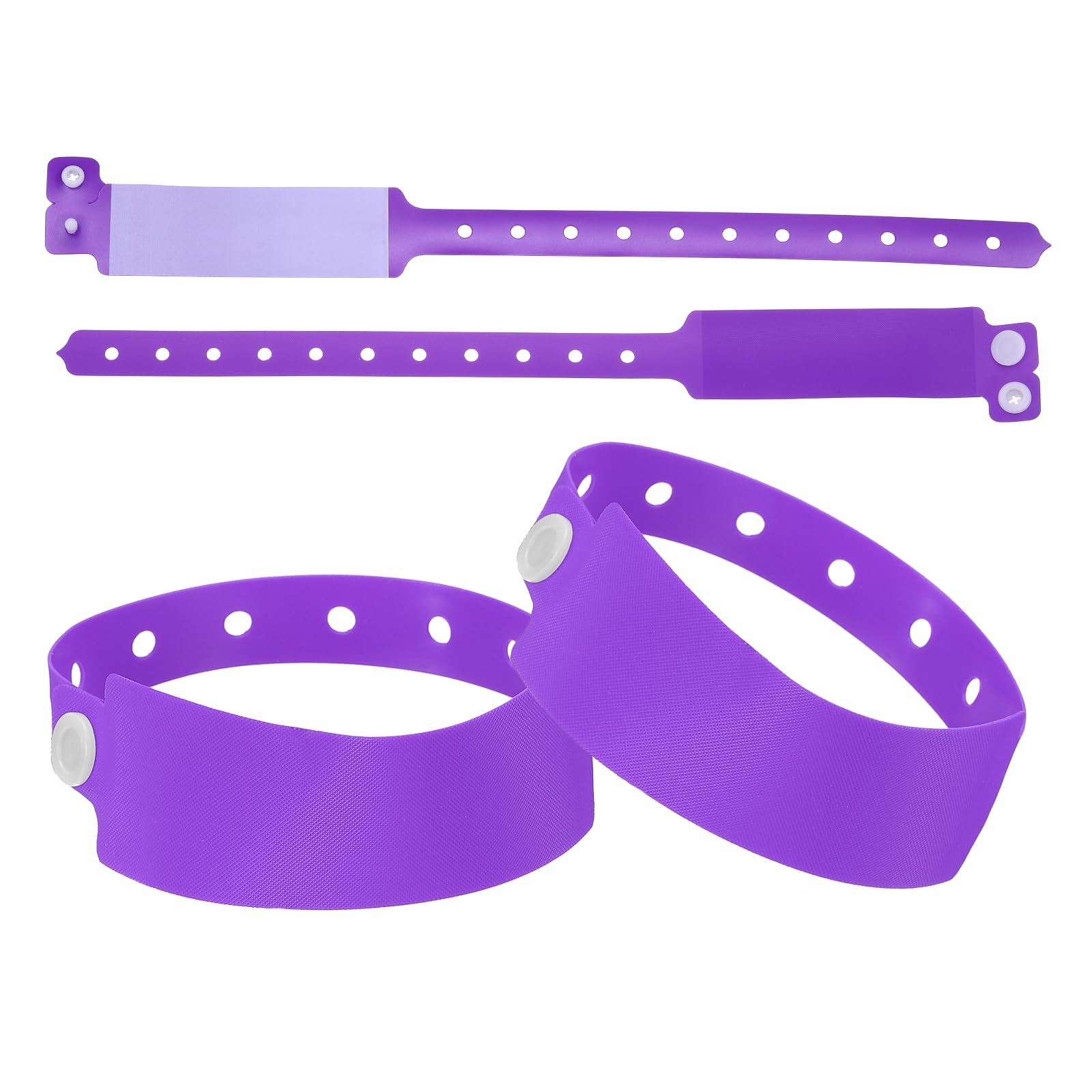PATIKIL 20 Pcs ID Wristbands, Adjustable Identification Wristband Secure Identification Bands Bracelet for Events Parks Field Trips Airport Travel, Purple