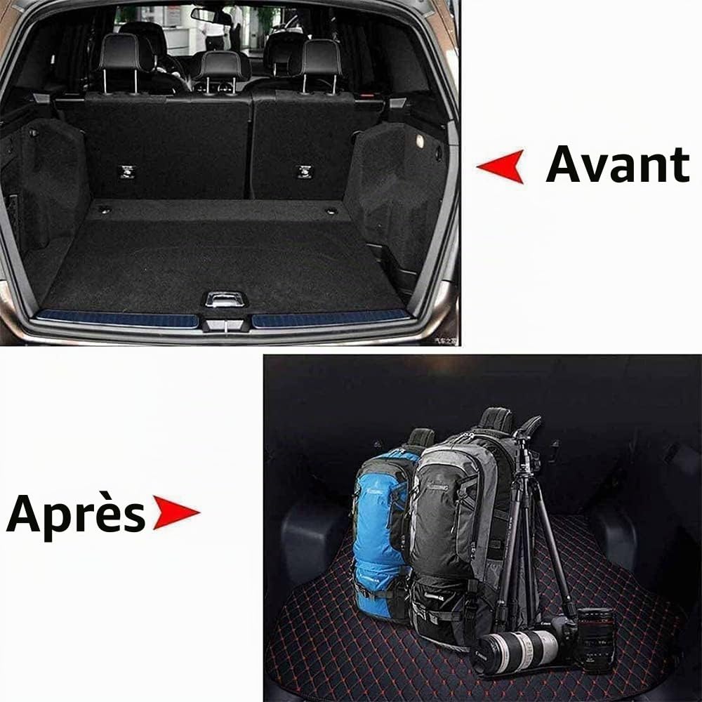 Tapis de Coffre pour Volkswagen T-Cross 2019-2024, Imperméable Résistant à l'usure Coffre Kit Matériau léger sans Odeur