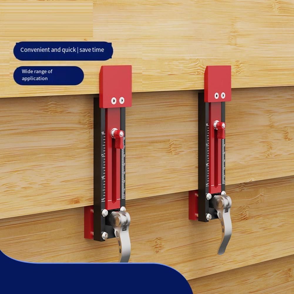 Barfeery 2pc Wall Panel Install Tool Aluminum Adjustable Stepped Board Install Jig,Metric Inch Double Scale - Image 4