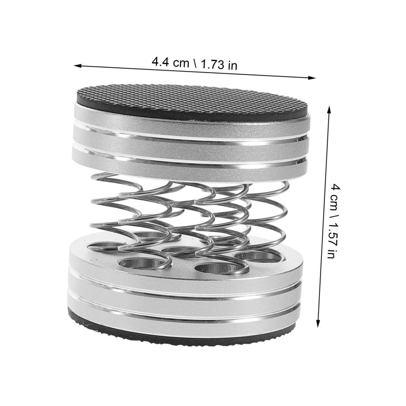 Gatuida 4 Pezzi Piedini per Diffusori Acustici Antivibranti in Lega di Alluminio e Gomma, per Casse Audio e Hifi, Facili da Installare