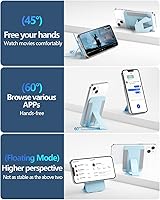 Vista 3 de Miroddi Magsafe - Soporte de cartera, cartera magnética para iPhone 16/15/14/13/12, soporte magnético de cuero para tarjetas, se adapta a 5