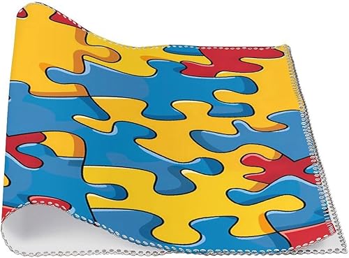 Miniatura 3 de _Puzzle Piece Autism Awareness Placemats Set of 6 Resistant Table Mats Washable Place Mats for Dinner Party Table Decoration