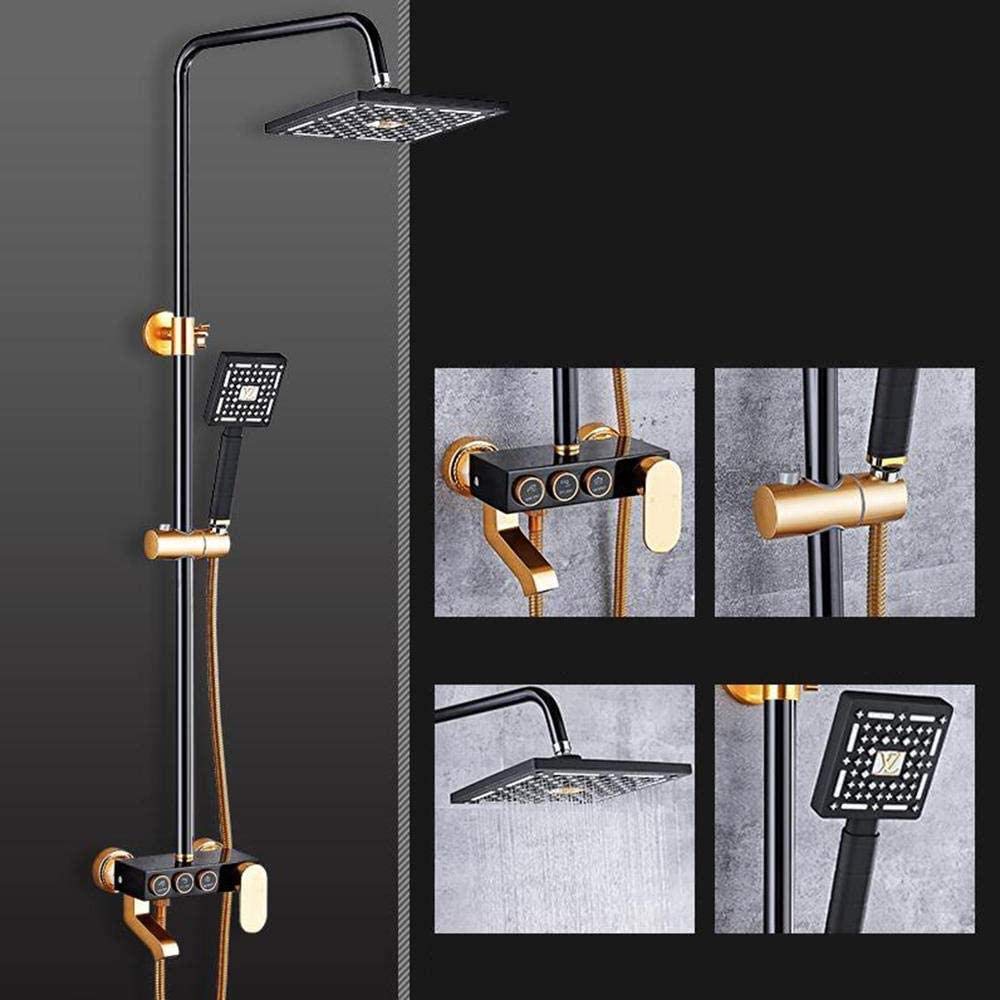 Ensemble de douche noire en aluminium pour salle de bain avec mitigeur