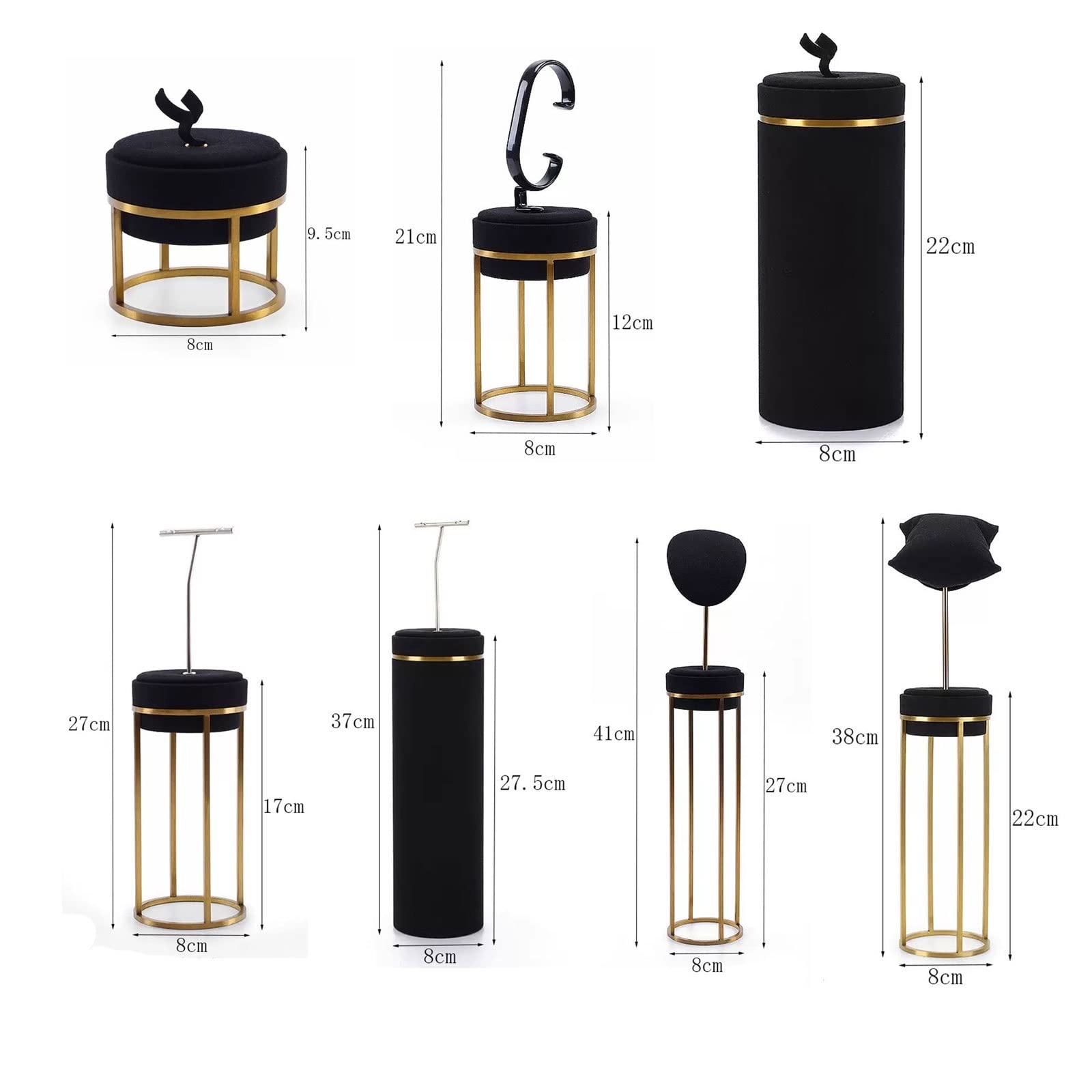 Schmuckaufbewahrung Schmuck-Displayhalter, Samt-Kombinationsset | Schmuck-Halskette anzeigen
