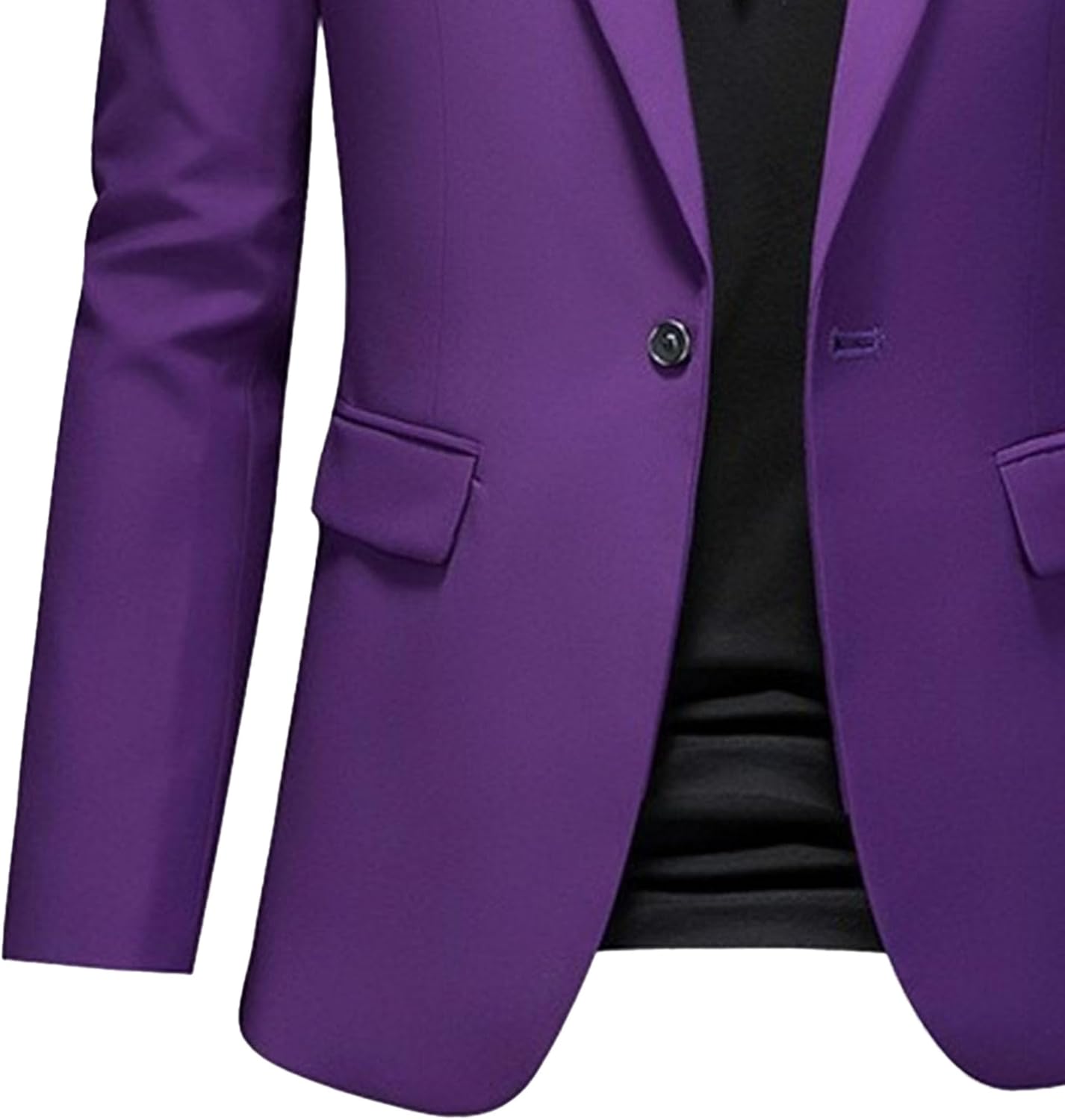 Men's Stylish Solid Color Suit Jacket Plus Size Business Casual Versatile Blazer One Button Easy-Match Sport Coat
