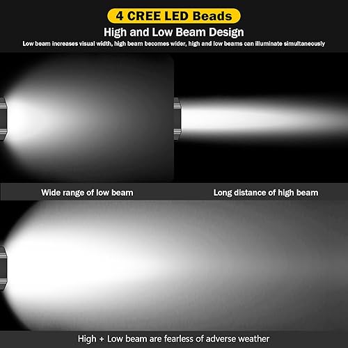 Miniatura 4 de Victagen Luces de bicicleta de 9000 lúmenes, faros de bicicleta de luces altas y bajas, luces de bicicleta súper brillantes, luces de bicicleta MTB
