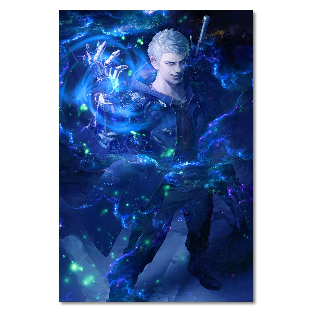 Melanie Devil May Cry Nero with The Red Queen (3) Video Game Wall Art Poster