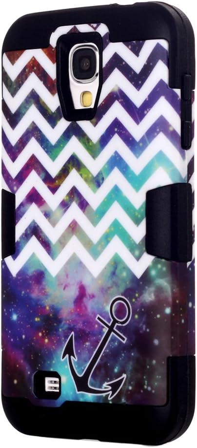 S4 Case, Samsung Galaxy S4 Case - CAISEDO(TM)Nebula Paint 3 in 1 Combo Tuff Hybrid Shockproof Case Cover Suitable For Samsung Galaxy S4 i9500 with Stylus,Screen Protector.[C972B1]Black