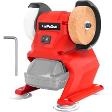 Cordless Mini Bench Grinder Polisher Compatible with Milwaukee 18V Battery,Dual Grinding Wheels,5500 RPM Household Grinding Wheels for Sharpen Knives,Rust Removal,Drills,polishingNo Battery