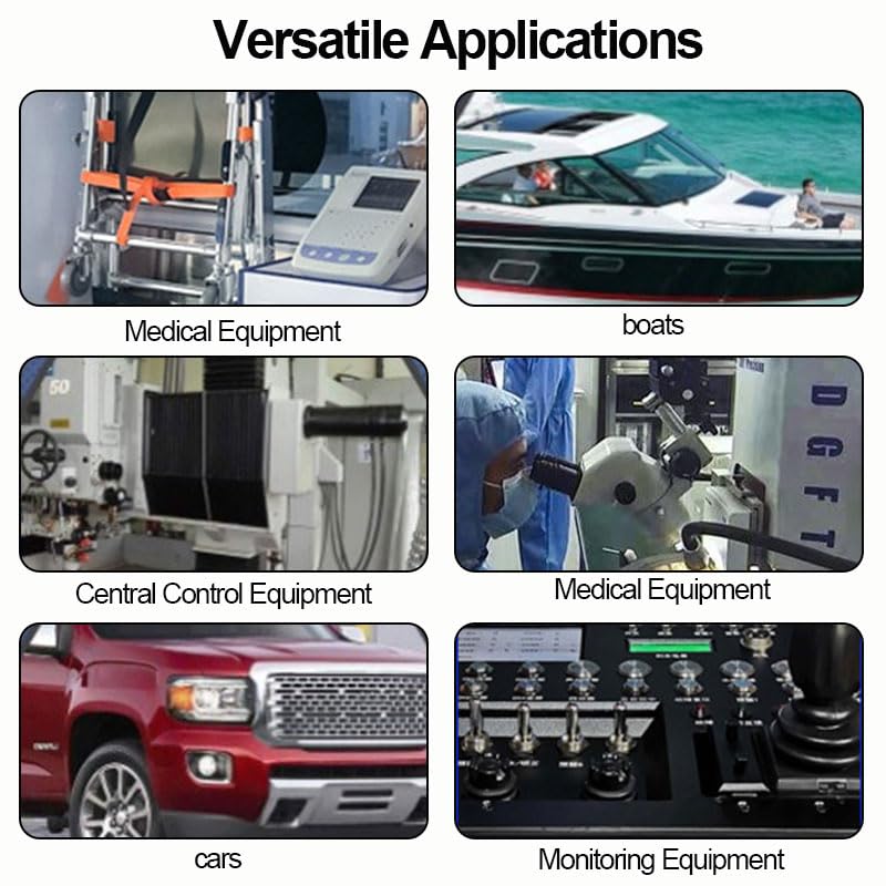 2 PCS Heavy Duty Rocker Toggle, SPST 2 Pin ON Off Toggle Switch with Boot Cover, 15A 12V Toggle Switch for Car Boat Marine