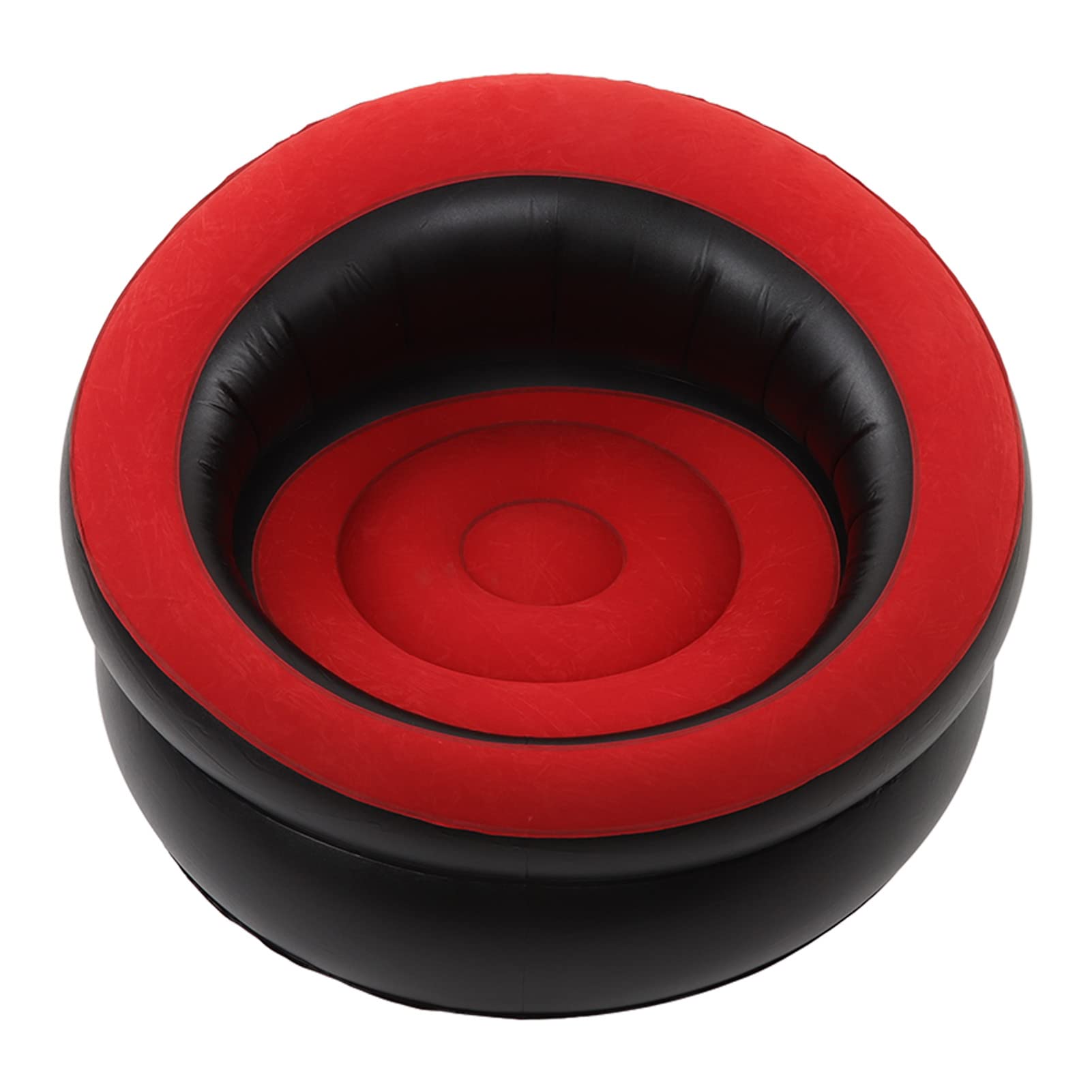 Pouf gonflable pliable et ergonomique avec revêtement floqué doux